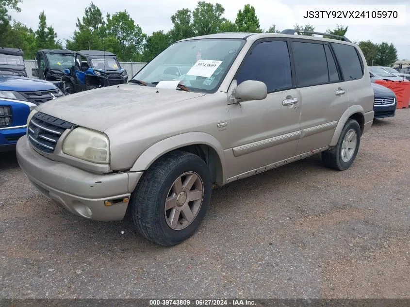 2002 Suzuki Xl-7 Limited/Plus/Standard/Touring VIN: JS3TY92VX24105970 Lot: 39743809