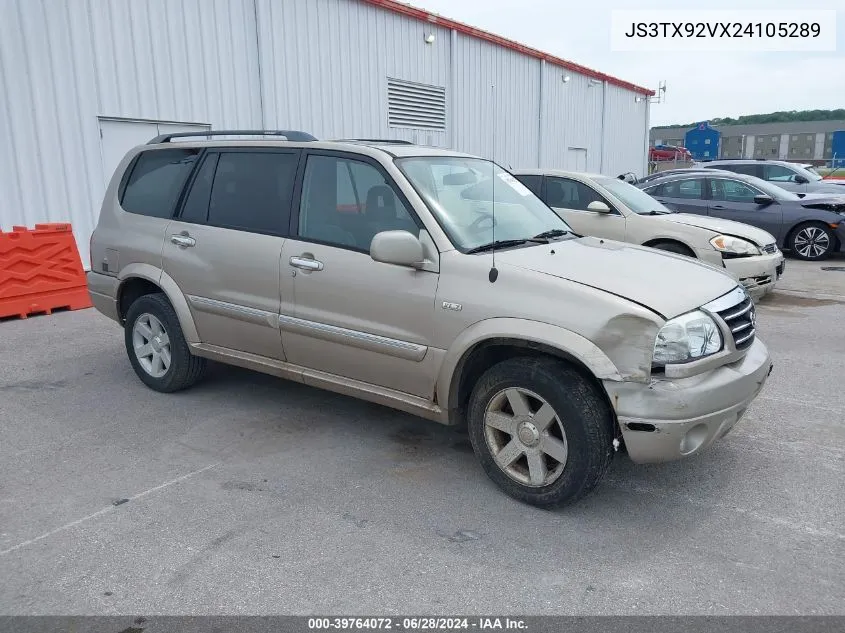 2002 Suzuki Xl7 Plus/Touring/Limited/Std VIN: JS3TX92VX24105289 Lot: 39764072