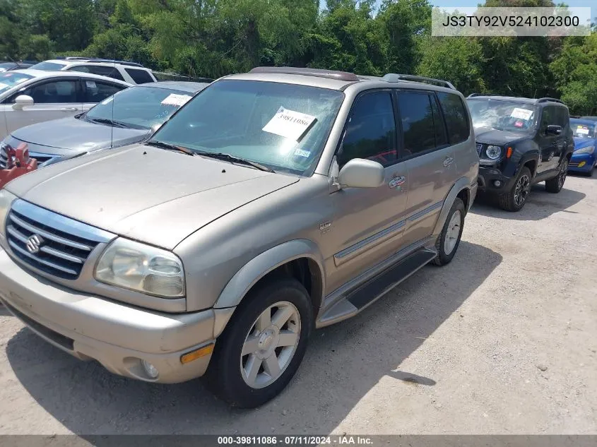 2002 Suzuki Xl-7 Limited/Plus/Standard/Touring VIN: JS3TY92V524102300 Lot: 39811086