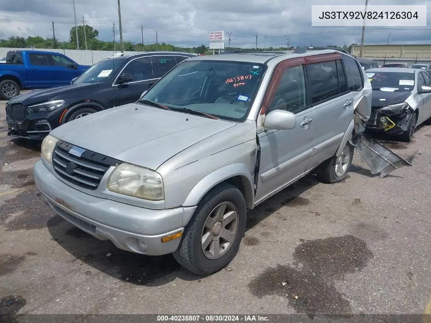 2002 Suzuki Xl-7 Limited/Plus/Standard/Touring VIN: JS3TX92V824126304 Lot: 40235807