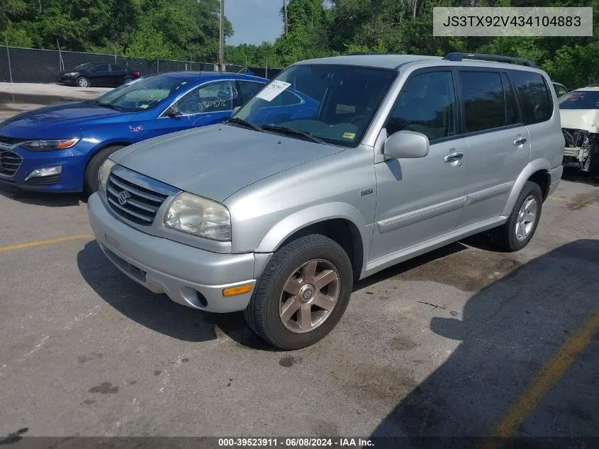 2003 Suzuki Xl7 Plus/Touring/Limited/Std VIN: JS3TX92V434104883 Lot: 39523911