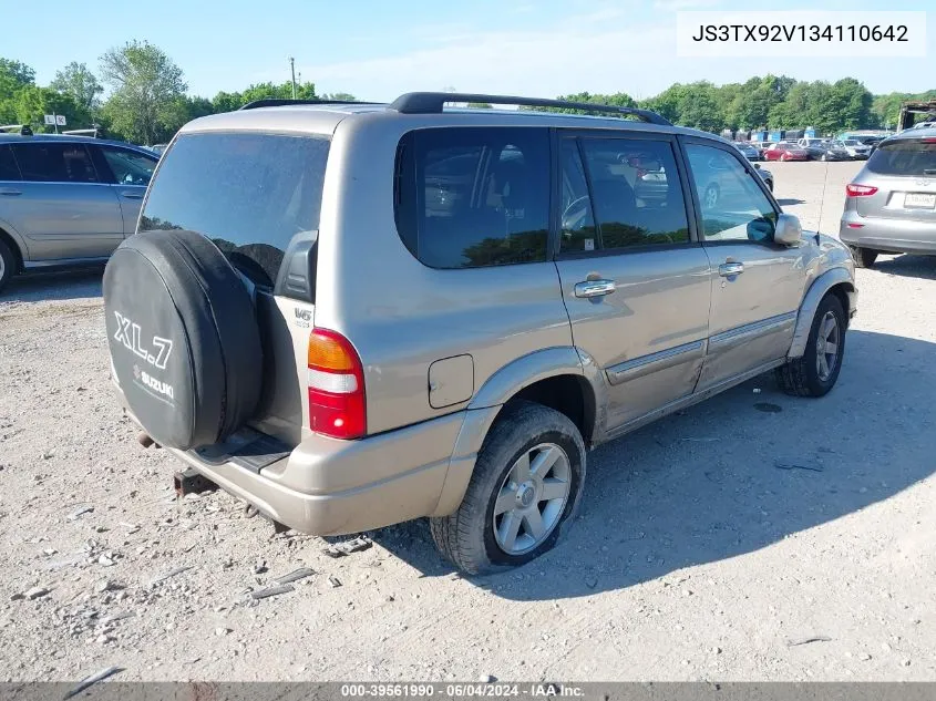 2003 Suzuki Xl-7 Limited W/3Rd Row/Ltd/Touring VIN: JS3TX92V134110642 Lot: 39561990