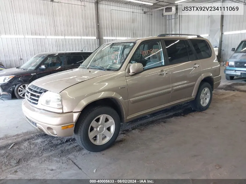 2003 Suzuki Xl-7 Ltd/Touring VIN: JS3TX92V234111069 Lot: 40005633