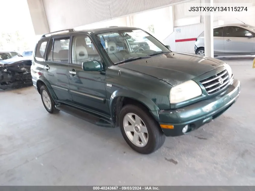 2003 Suzuki Xl-7 Ltd/Touring VIN: JS3TX92V134115274 Lot: 40243667