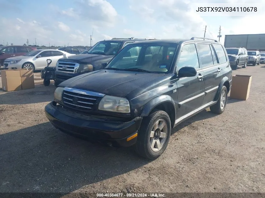 2003 Suzuki Xl-7 Ltd/Touring VIN: JS3TX92V034110678 Lot: 40384677