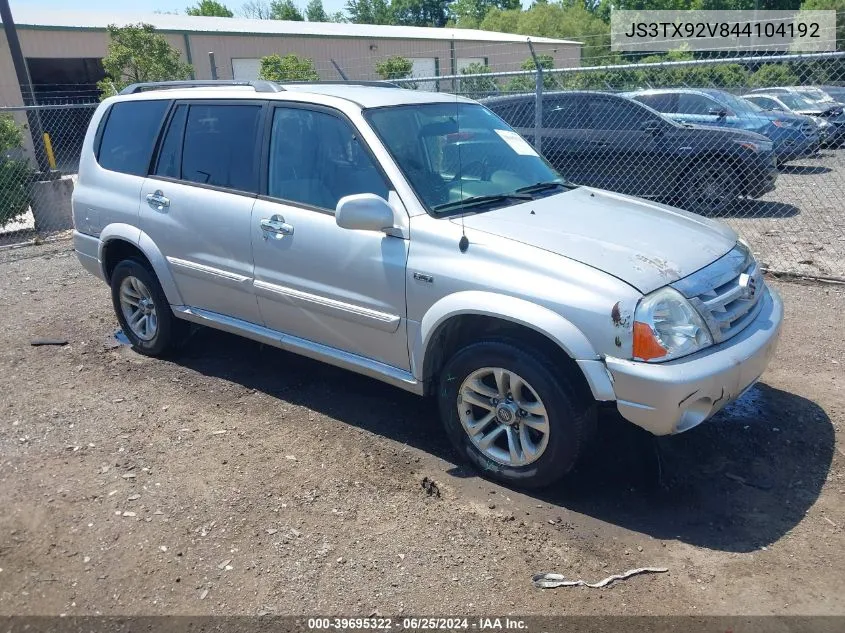 JS3TX92V844104192 2004 Suzuki Xl-7 Ex/Lx