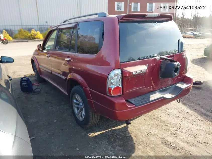 JS3TX92V754103522 2005 Suzuki Xl-7 Ex/Lx