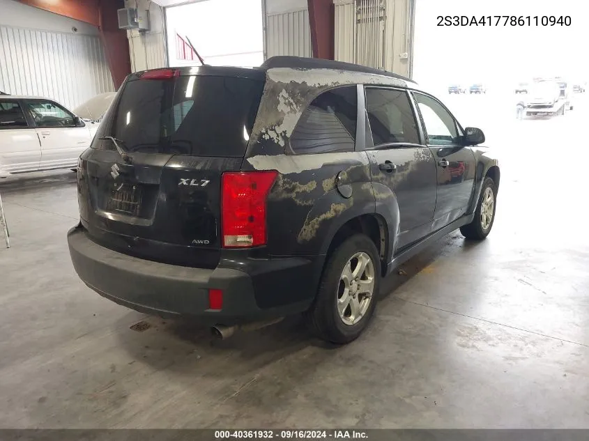 2S3DA417786110940 2008 Suzuki Xl7 Luxury