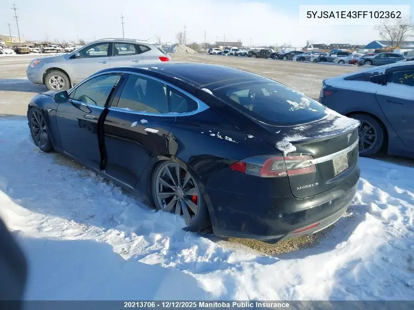 5YJSA1E43FF102362 2015 Tesla Model S P90D