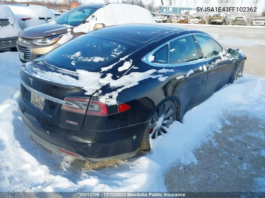 5YJSA1E43FF102362 2015 Tesla Model S P90D