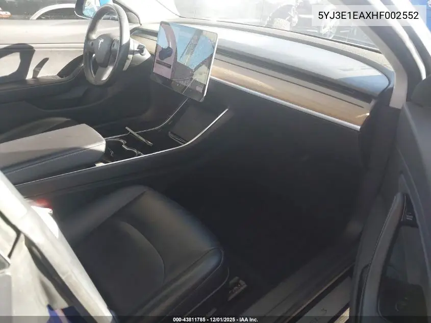 5YJ3E1EAXHF002552 2017 Tesla Model 3 Long Range/Standard