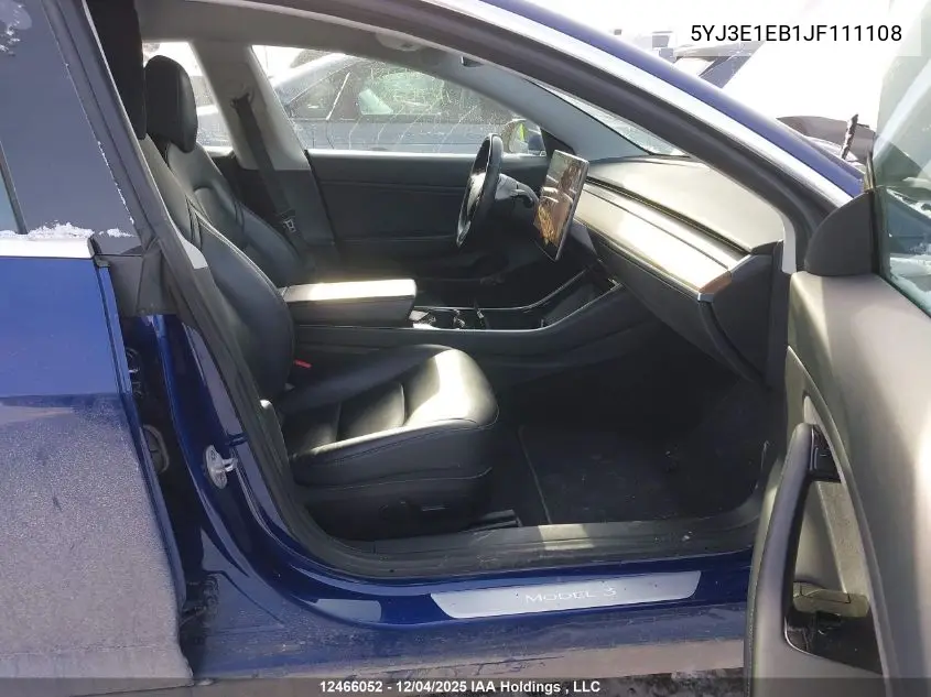 5YJ3E1EB1JF111108 2018 Tesla Model 3