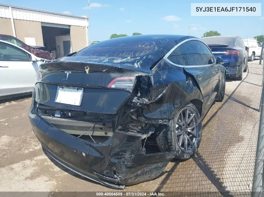 5YJ3E1EA6JF171540 2018 Tesla Model 3 Long Range/Mid Range