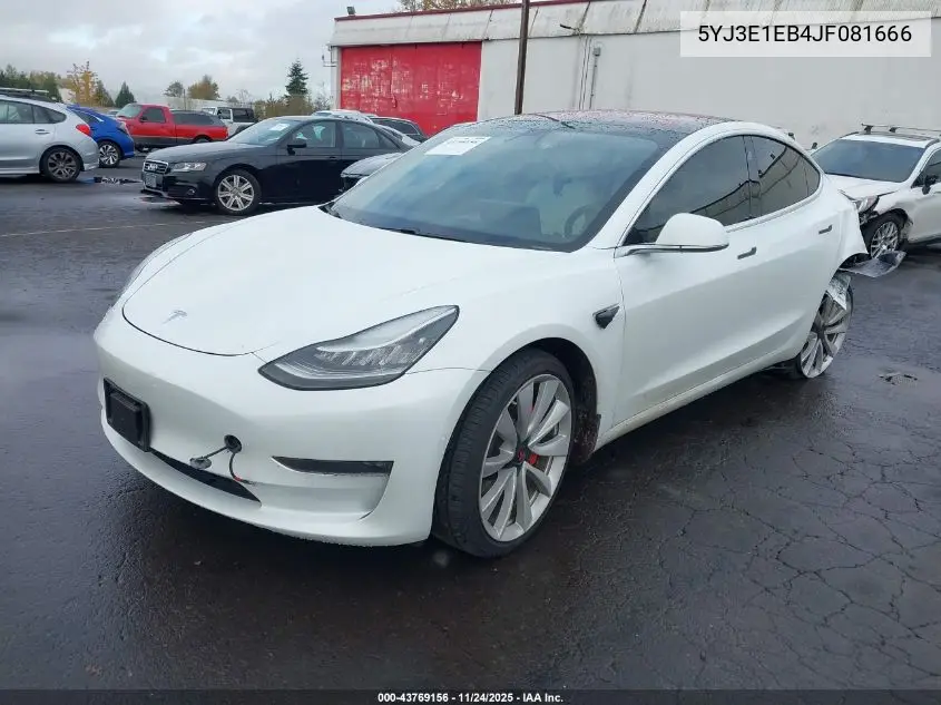 5YJ3E1EB4JF081666 2018 Tesla Model 3 Long Range/Performance