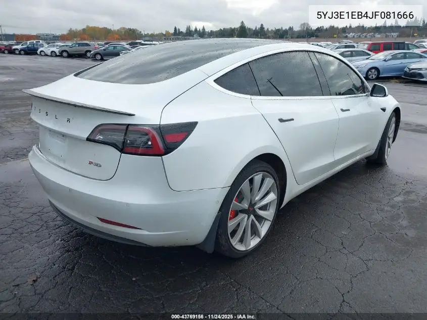 5YJ3E1EB4JF081666 2018 Tesla Model 3 Long Range/Performance