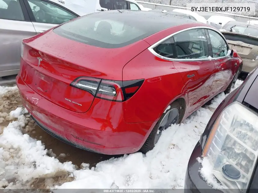 5YJ3E1EBXJF129719 2018 Tesla Model 3 Long Range/Performance