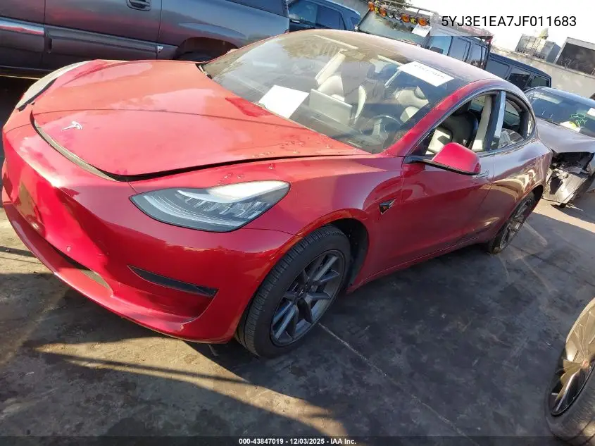 5YJ3E1EA7JF011683 2018 Tesla Model 3 Long Range/Mid Range