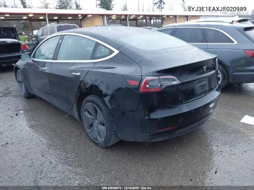 5YJ3E1EAXJF020989 2018 Tesla Model 3 Long Range/Mid Range