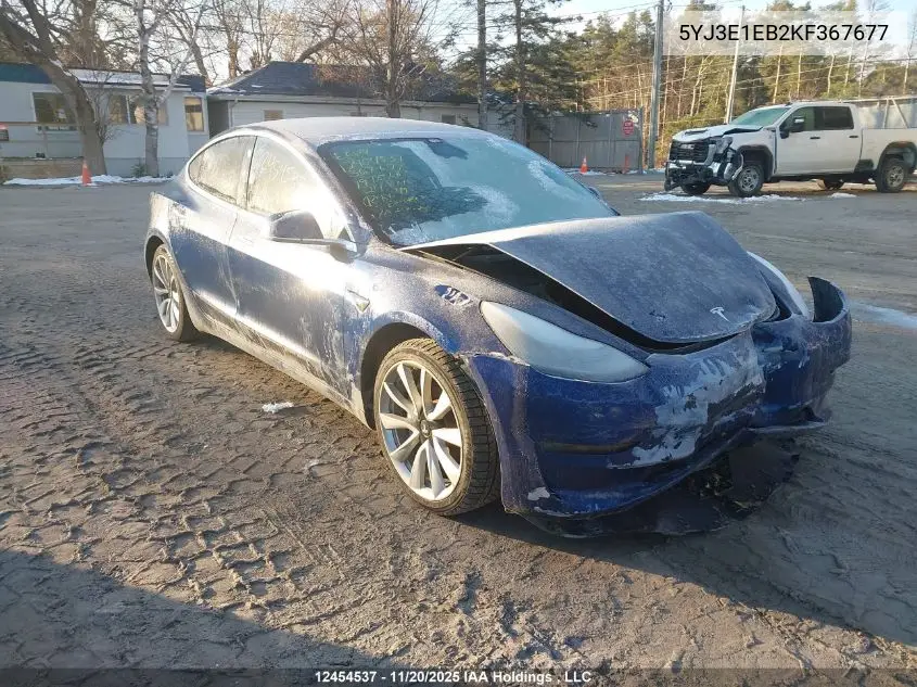 5YJ3E1EB2KF367677 2019 Tesla Model 3