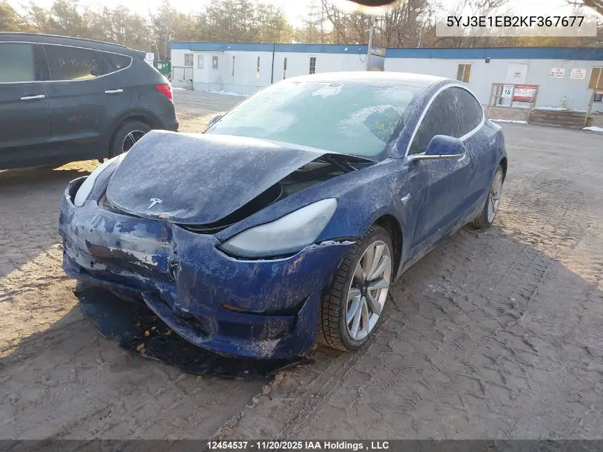 5YJ3E1EB2KF367677 2019 Tesla Model 3