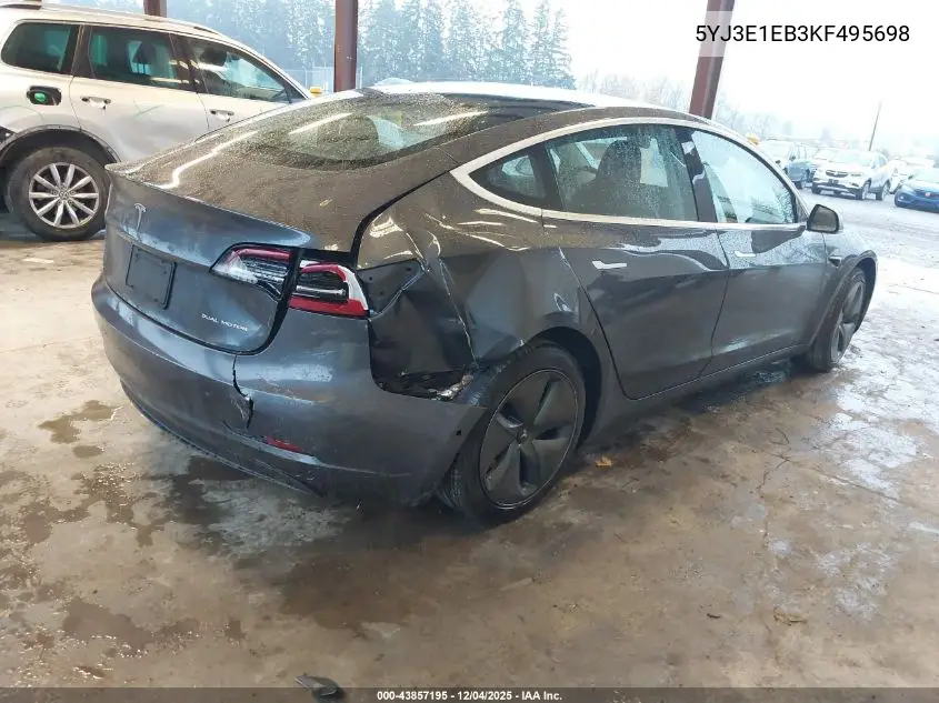 5YJ3E1EB3KF495698 2019 Tesla Model 3 Long Range/Performance