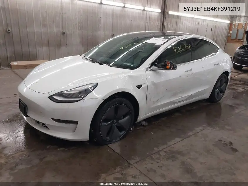 5YJ3E1EB4KF391219 2019 Tesla Model 3 Long Range/Performance
