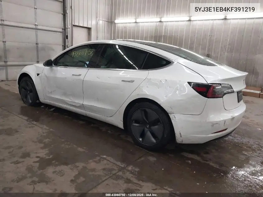 5YJ3E1EB4KF391219 2019 Tesla Model 3 Long Range/Performance