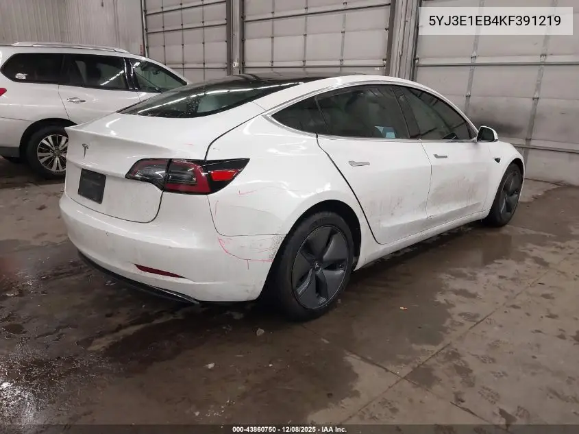 5YJ3E1EB4KF391219 2019 Tesla Model 3 Long Range/Performance
