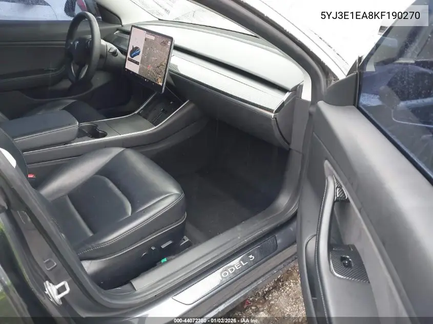 5YJ3E1EA8KF190270 2019 Tesla Model 3 Long Range/Mid Range/Standard Range/Standard Range Plus