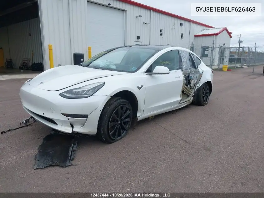 5YJ3E1EB6LF626463 2020 Tesla Model 3