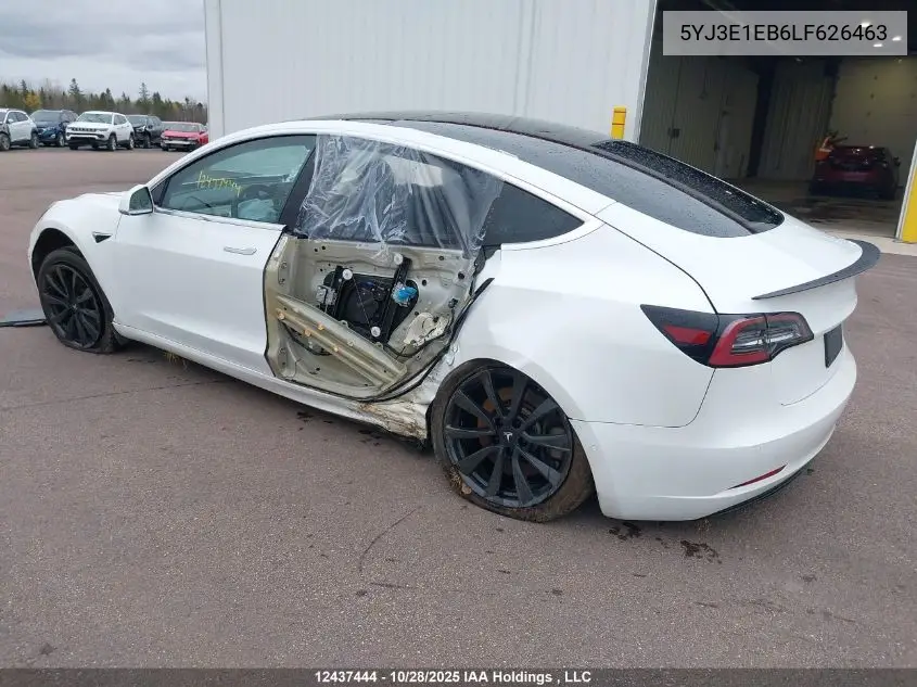 5YJ3E1EB6LF626463 2020 Tesla Model 3