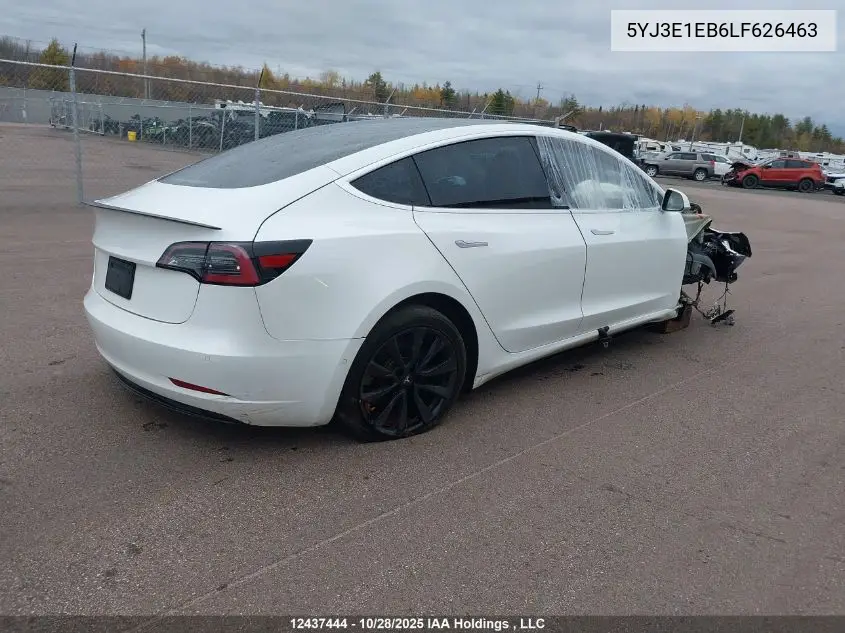 5YJ3E1EB6LF626463 2020 Tesla Model 3