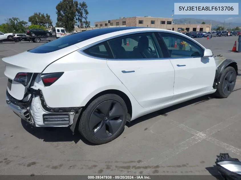 5YJ3E1EA8LF613706 2020 Tesla Model 3 Standard Range Plus Rear-Wheel Drive/Standard Range Rear-Wheel Drive