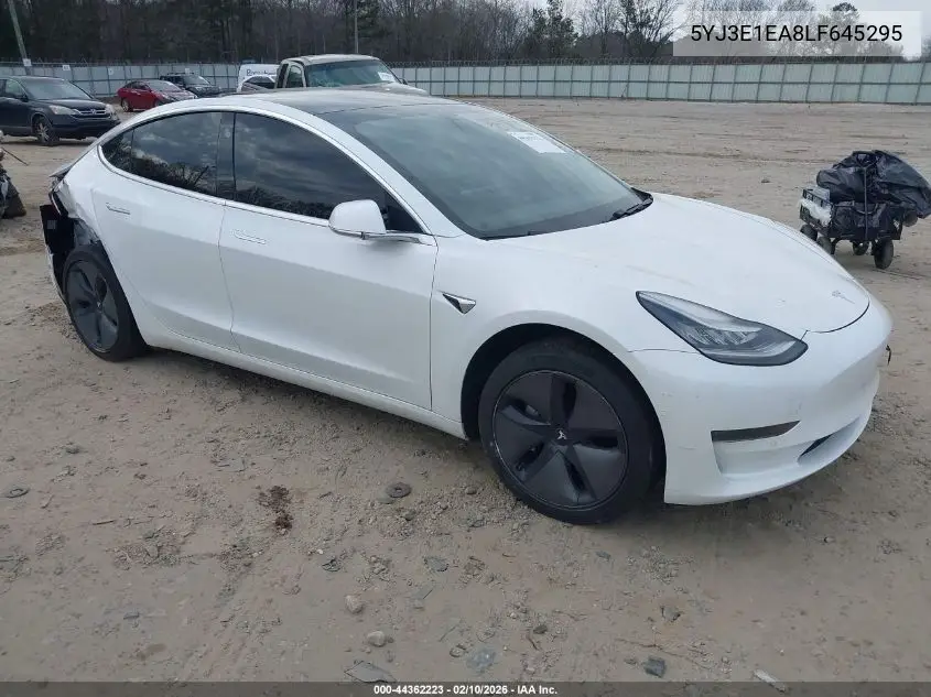 5YJ3E1EA8LF645295 2020 Tesla Model 3 Standard Range Plus Rear-Wheel Drive/Standard Range Rear-Wheel Drive