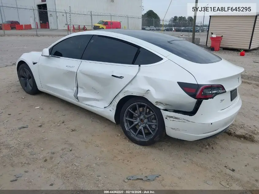 5YJ3E1EA8LF645295 2020 Tesla Model 3 Standard Range Plus Rear-Wheel Drive/Standard Range Rear-Wheel Drive