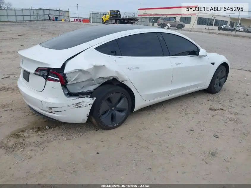 5YJ3E1EA8LF645295 2020 Tesla Model 3 Standard Range Plus Rear-Wheel Drive/Standard Range Rear-Wheel Drive