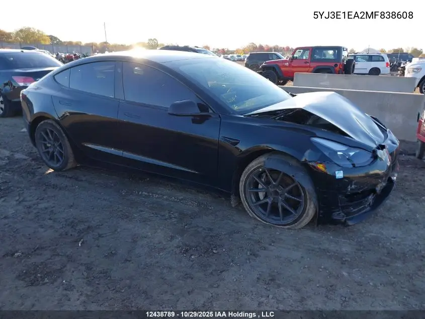 5YJ3E1EA2MF838608 2021 Tesla Model 3