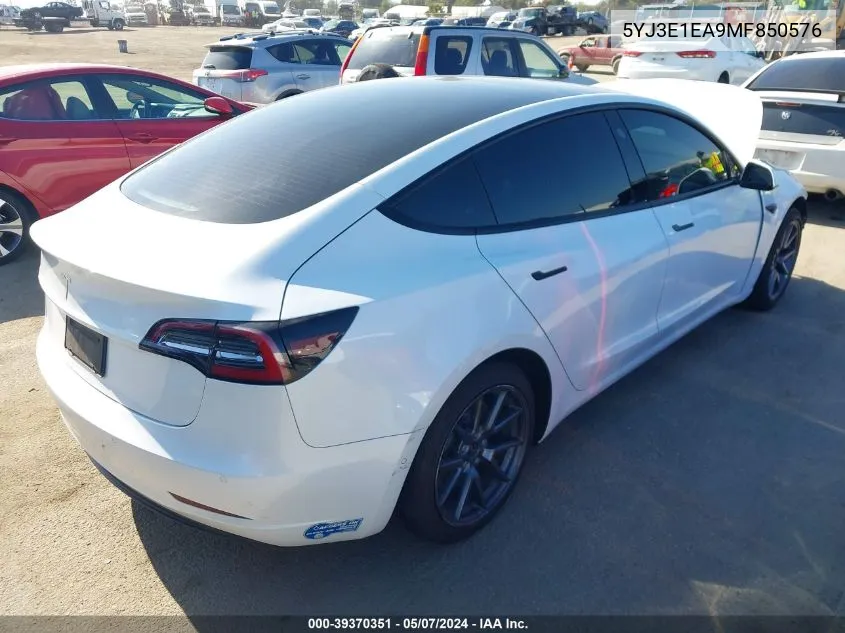 5YJ3E1EA9MF850576 2021 Tesla Model 3 Standard Range Plus Rear-Wheel Drive