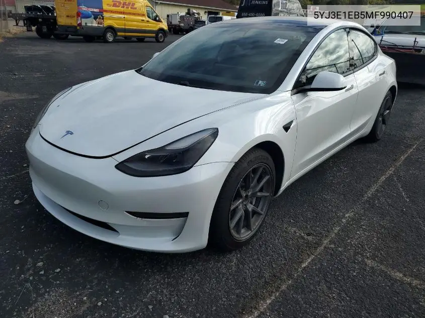 5YJ3E1EB5MF990407 2021 Tesla Model 3 Long Range Dual Motor All-Wheel Drive