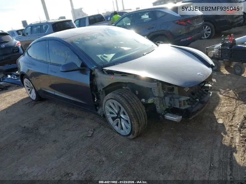 5YJ3E1EB2MF936045 2021 Tesla Model 3 Long Range Dual Motor All-Wheel Drive