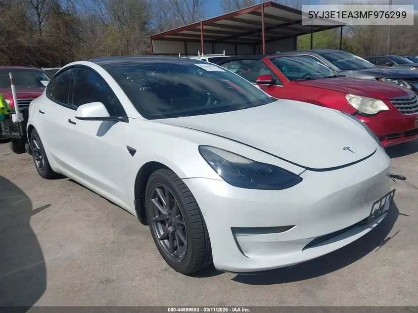 5YJ3E1EA3MF976299 2021 Tesla Model 3 Standard Range Plus Rear-Wheel Drive