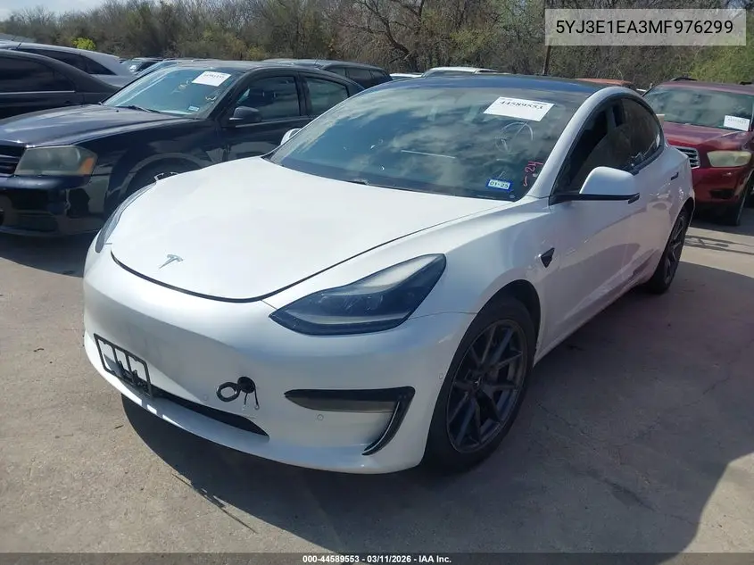 5YJ3E1EA3MF976299 2021 Tesla Model 3 Standard Range Plus Rear-Wheel Drive