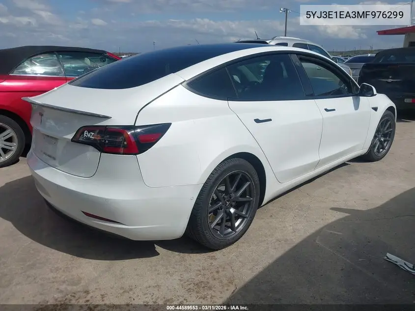 5YJ3E1EA3MF976299 2021 Tesla Model 3 Standard Range Plus Rear-Wheel Drive