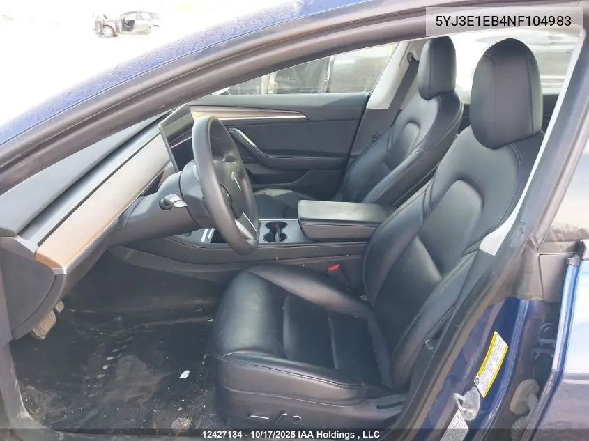 5YJ3E1EB4NF104983 2022 Tesla Model 3 Long Range