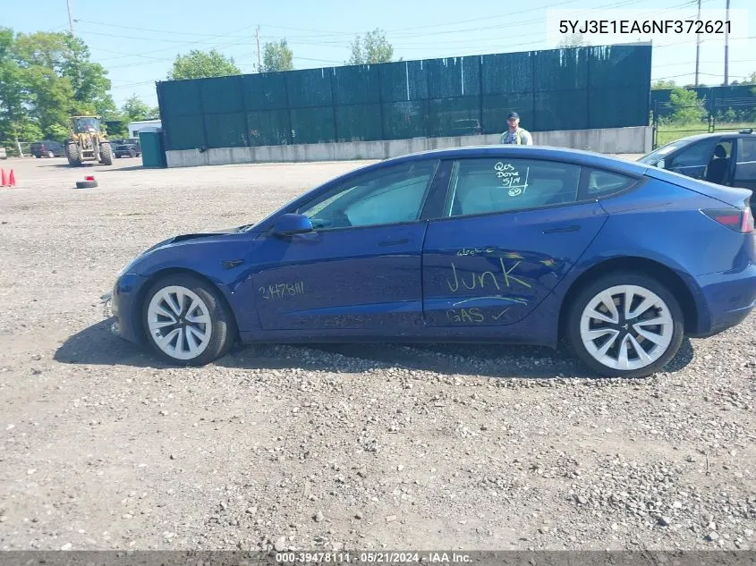 5YJ3E1EA6NF372621 2022 Tesla Model 3 Rear-Wheel Drive