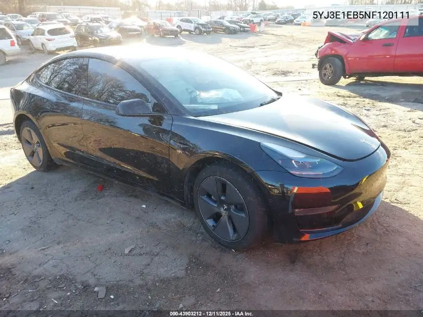5YJ3E1EB5NF120111 2022 Tesla Model 3 Long Range Dual Motor All-Wheel Drive