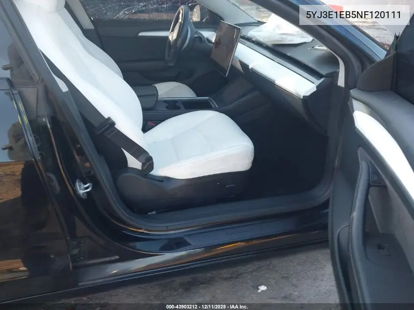 5YJ3E1EB5NF120111 2022 Tesla Model 3 Long Range Dual Motor All-Wheel Drive