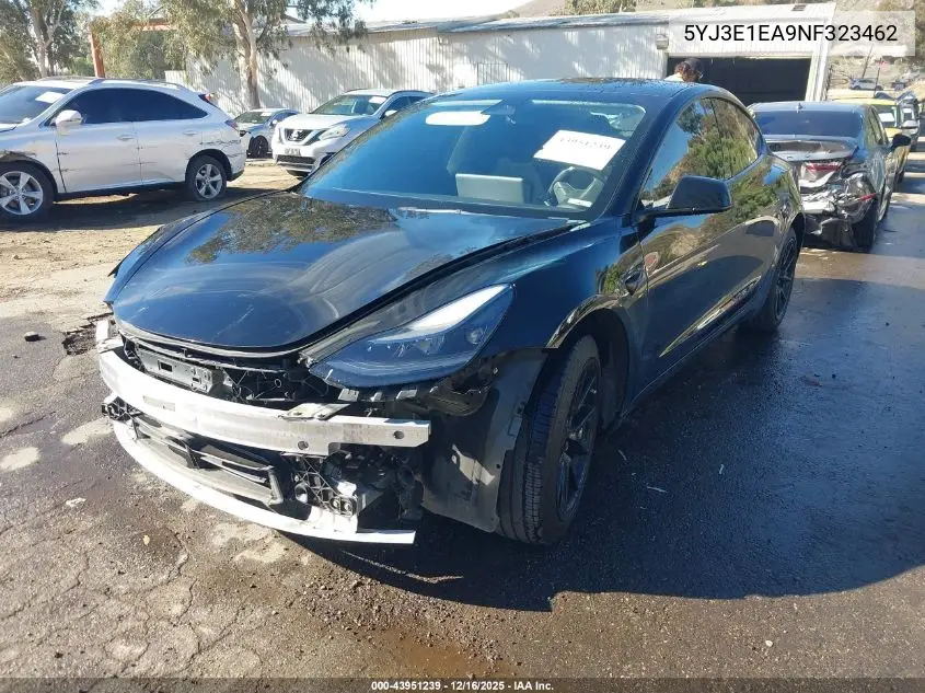 5YJ3E1EA9NF323462 2022 Tesla Model 3 Rear-Wheel Drive