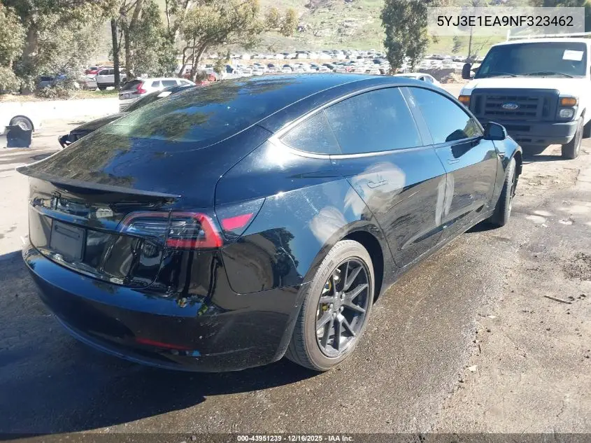 5YJ3E1EA9NF323462 2022 Tesla Model 3 Rear-Wheel Drive