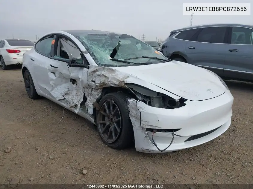 LRW3E1EB8PC872656 2023 Tesla Model 3 Long Range